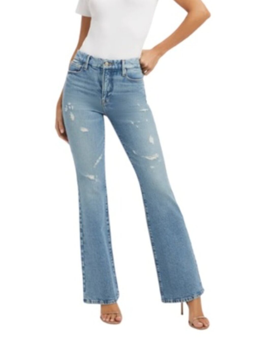 Good American Good Classic Slim Bootcut Jeans size 2